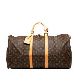 LOUIS VUITTON Authentic Brown Monogram Leather Shoulder Bag